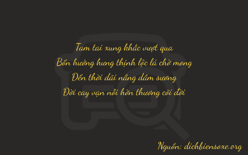Thơ dịch biển số xe 3487