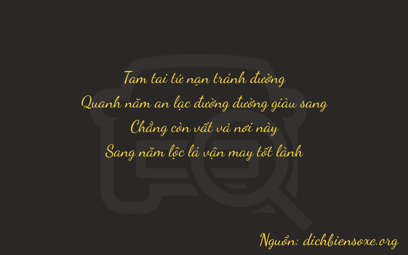 Thơ dịch biển số xe 3505
