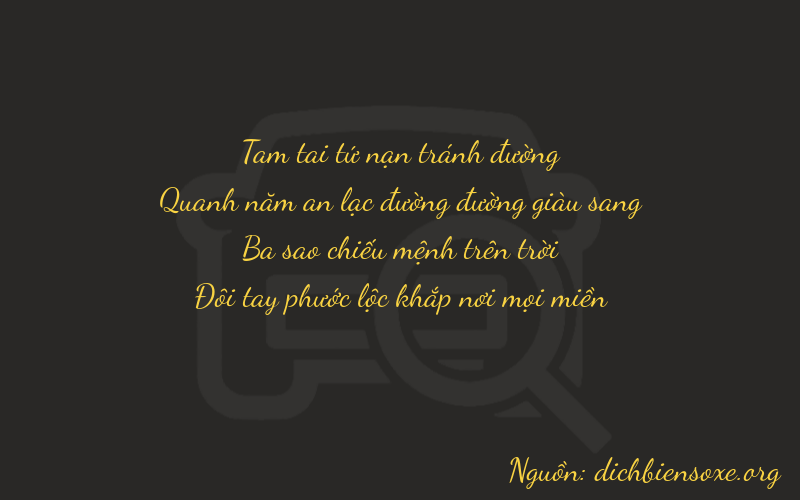 Thơ dịch biển số xe 3532