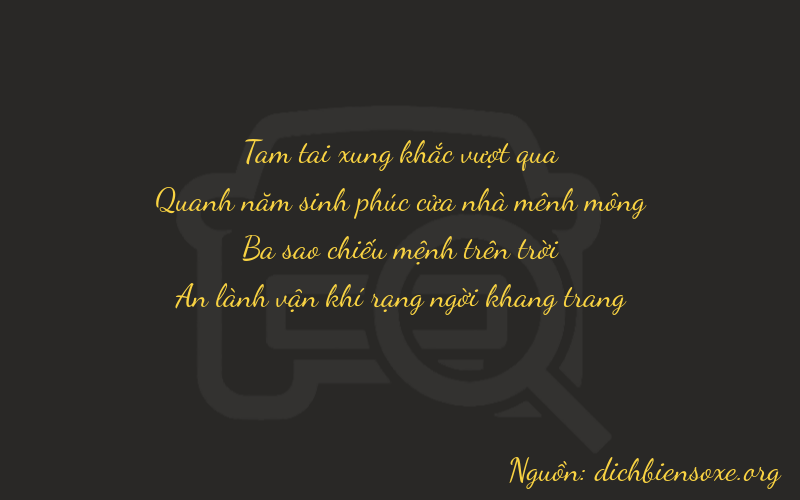 Thơ dịch biển số xe 3534