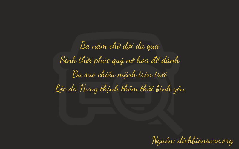 Thơ dịch biển số xe 3536