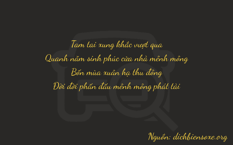 Thơ dịch biển số xe 3543