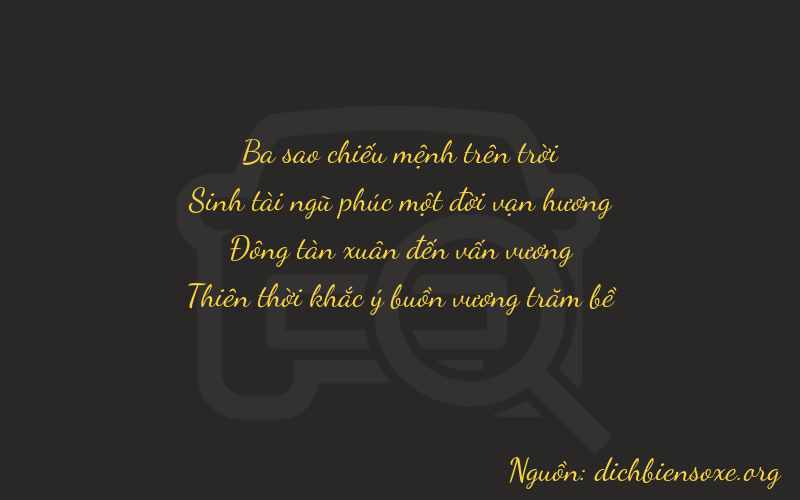 Thơ dịch biển số xe 3549