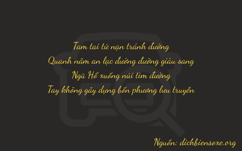 Thơ dịch biển số xe 3550