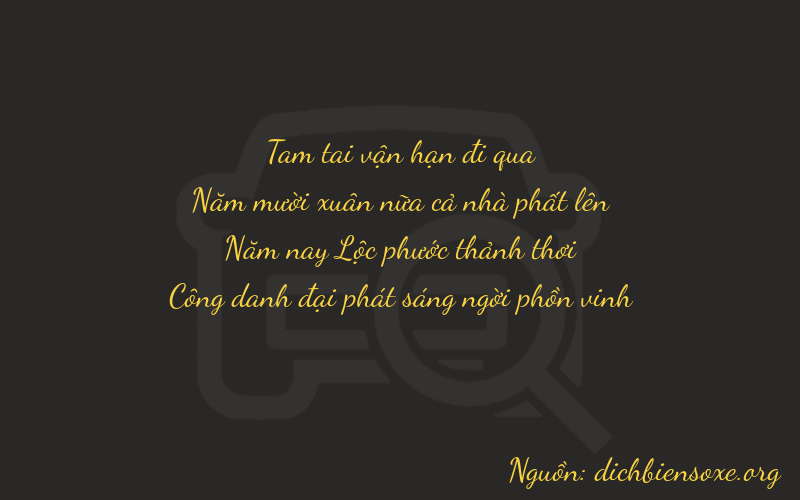 Thơ dịch biển số xe 3551