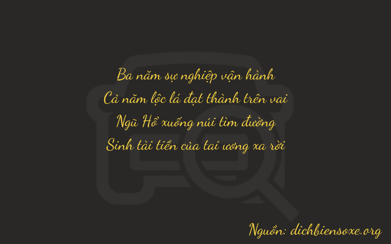 Thơ dịch biển số xe 3555