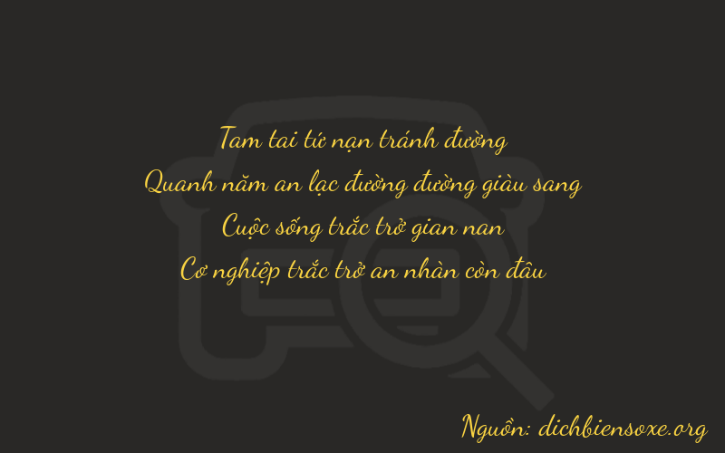 Thơ dịch biển số xe 3559