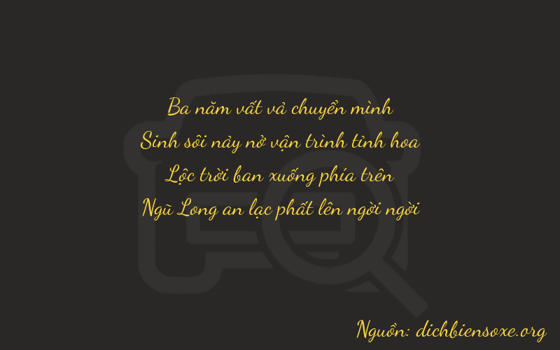Thơ dịch biển số xe 3565
