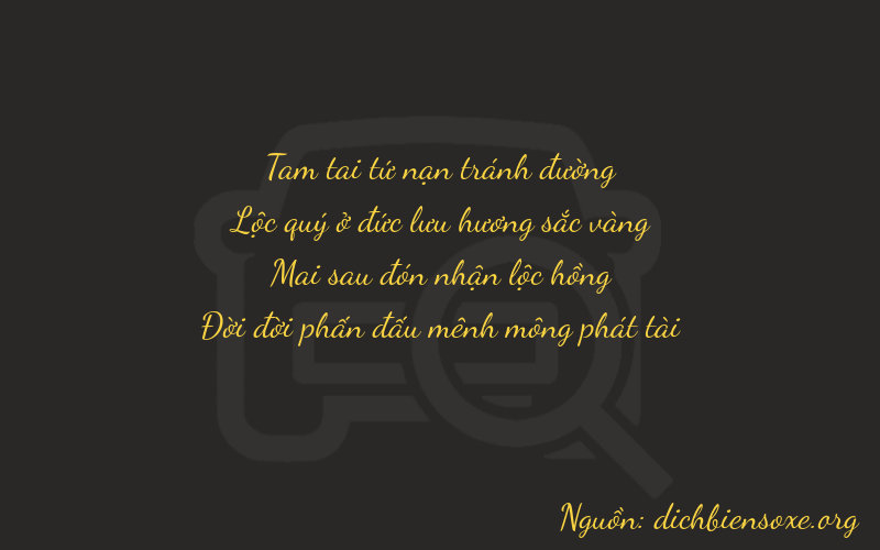 Thơ dịch biển số xe 3623
