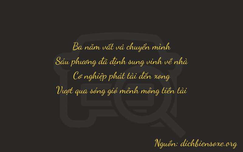 Thơ dịch biển số xe 3683