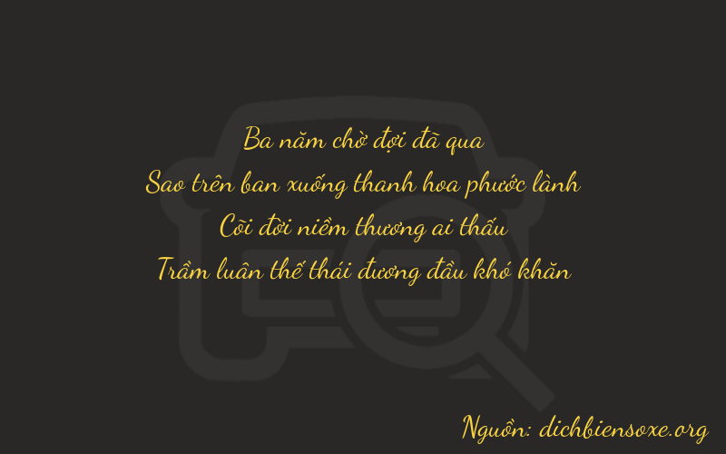 Thơ dịch biển số xe 3745