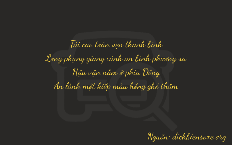 Thơ dịch biển số xe 3771