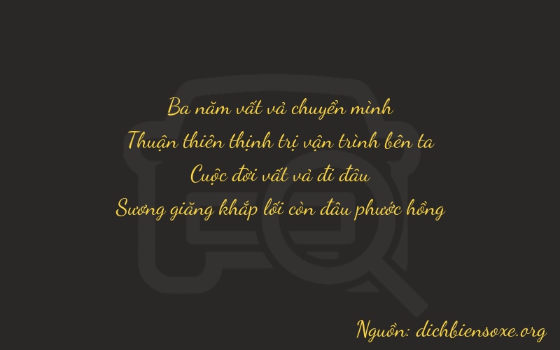 Thơ dịch biển số xe 3774