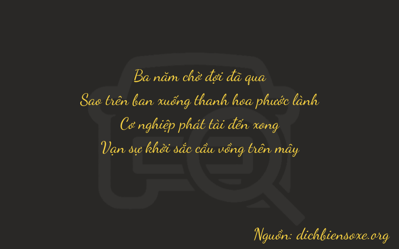 Thơ dịch biển số xe 3781