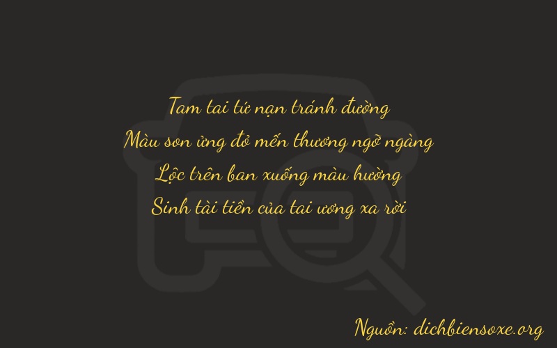 Thơ dịch biển số xe 3785