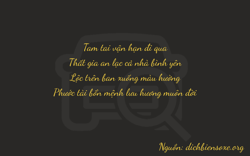 Thơ dịch biển số xe 3786