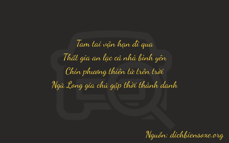 Thơ dịch biển số xe 3795
