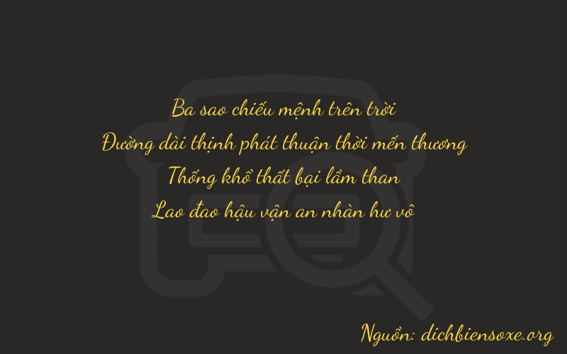 Thơ dịch biển số xe 3813