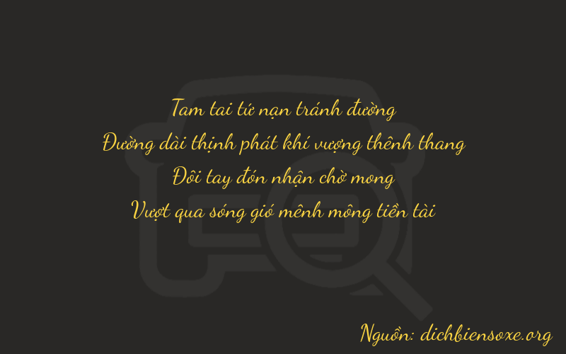 Thơ dịch biển số xe 3823