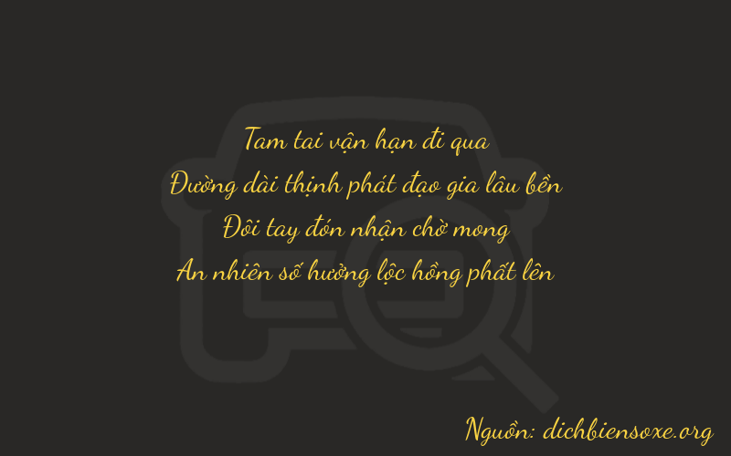 Thơ dịch biển số xe 3824