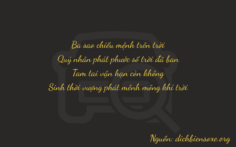 Thơ dịch biển số xe 3830