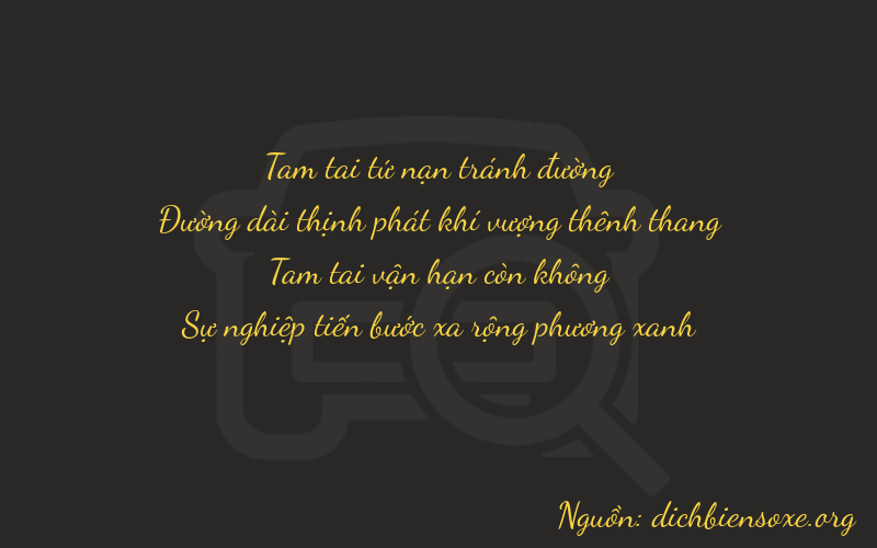 Thơ dịch biển số xe 3832