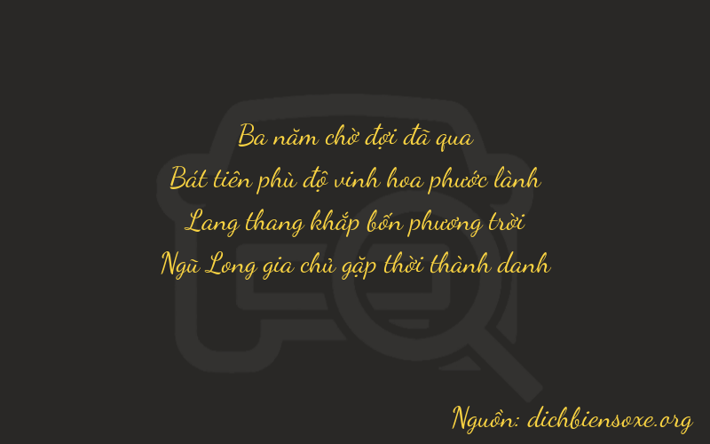 Thơ dịch biển số xe 3845