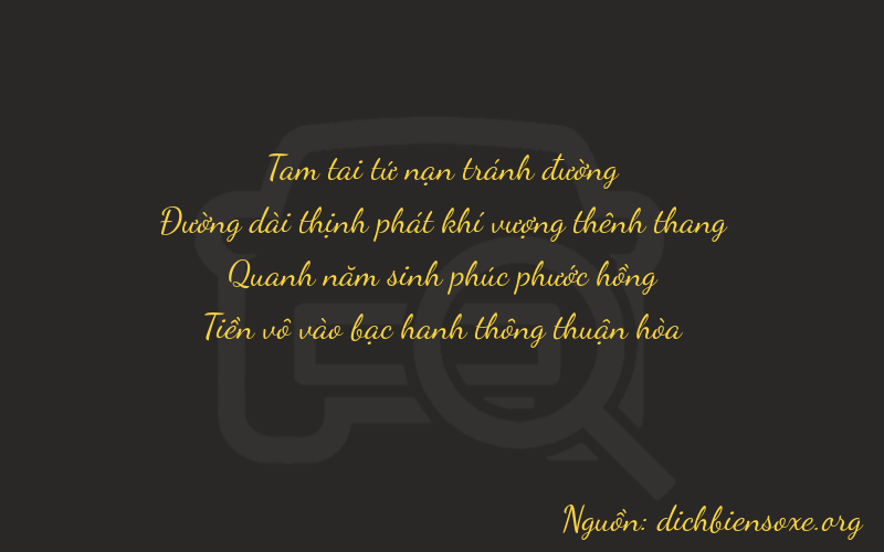 Thơ dịch biển số xe 3850