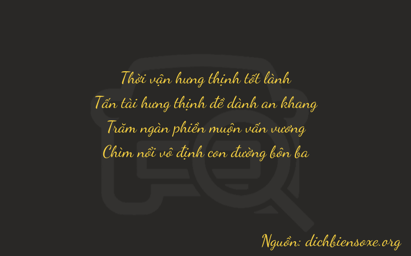 Thơ dịch biển số xe 3853