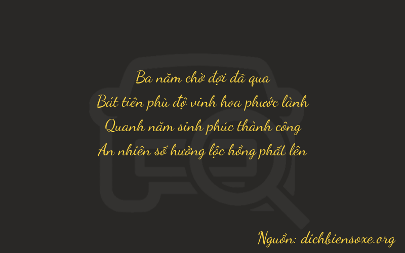 Thơ dịch biển số xe 3854