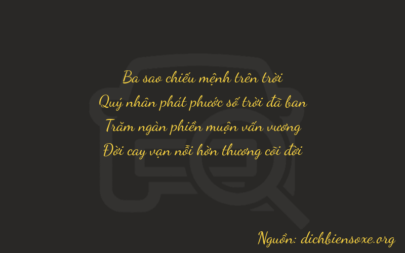 Thơ dịch biển số xe 3857