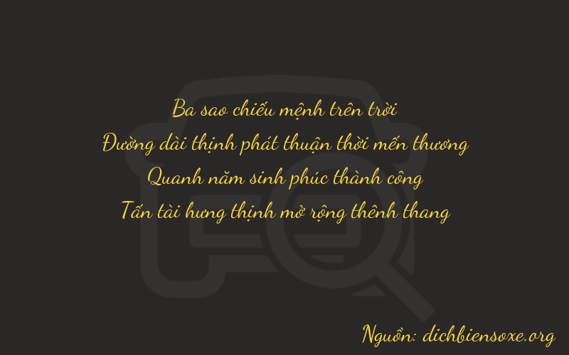 Thơ dịch biển số xe 3858