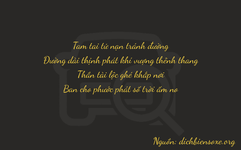 Thơ dịch biển số xe 3868