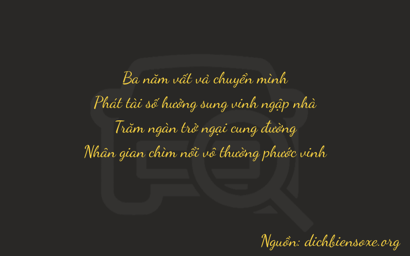 Thơ dịch biển số xe 3874