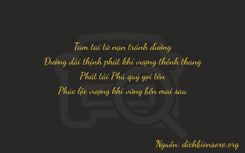Thơ dịch biển số xe 3886