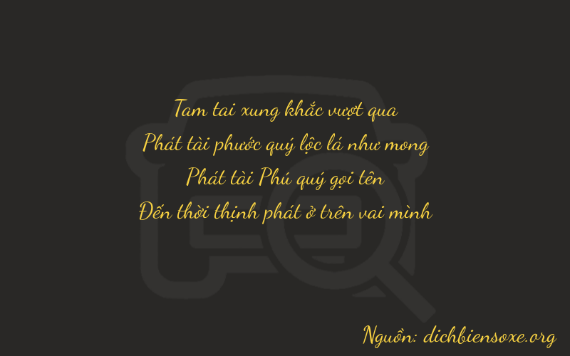 Thơ dịch biển số xe 3888