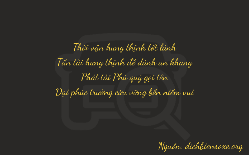 Thơ dịch biển số xe 3889