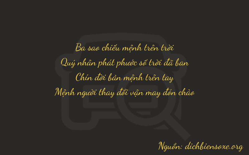 Thơ dịch biển số xe 3893