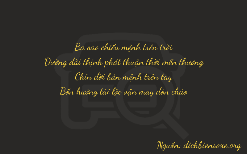 Thơ dịch biển số xe 3894