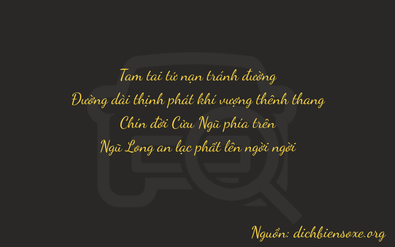 Thơ dịch biển số xe 3895