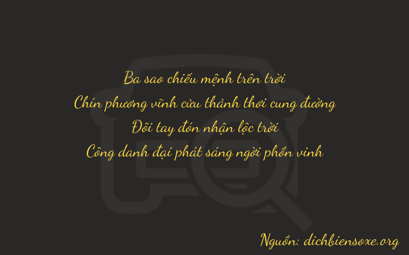 Thơ dịch biển số xe 3921