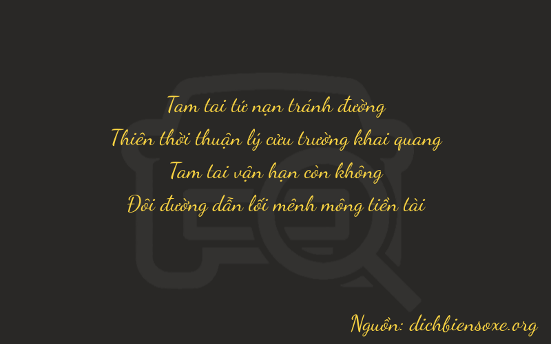 Thơ dịch biển số xe 3932