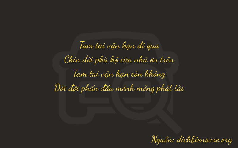 Thơ dịch biển số xe 3933
