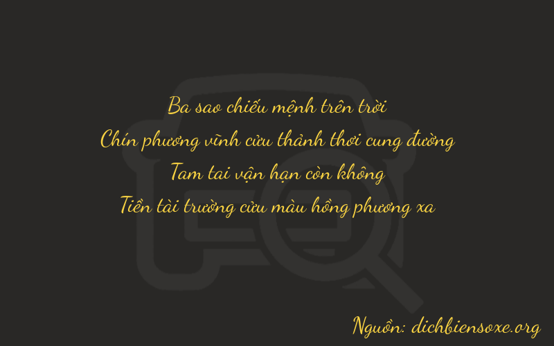 Thơ dịch biển số xe 3939