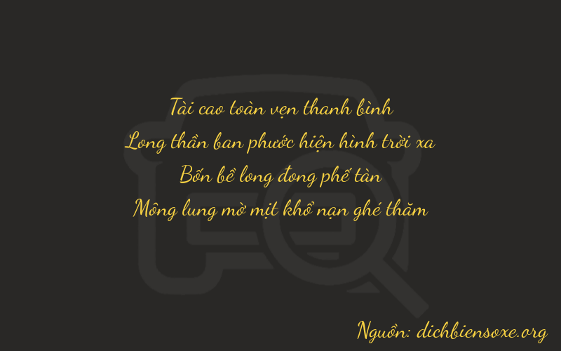 Thơ dịch biển số xe 3944