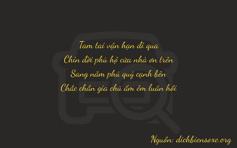 Thơ dịch biển số xe 3951