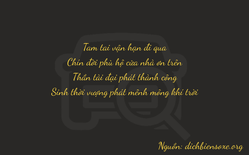 Thơ dịch biển số xe 3960