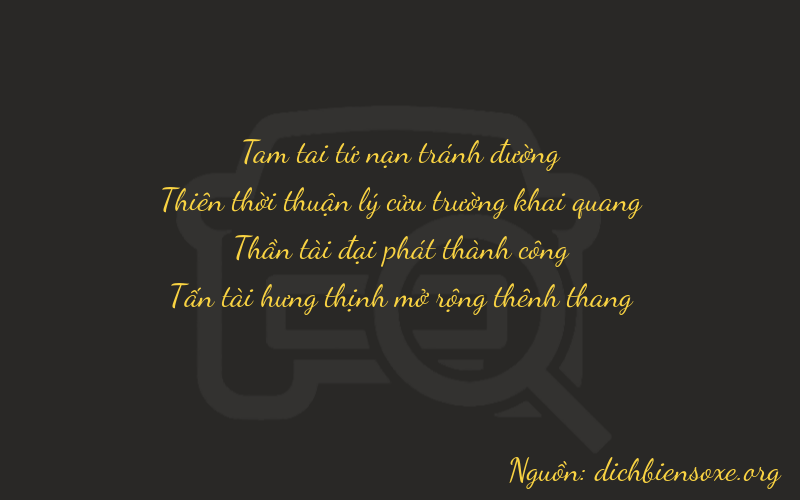 Thơ dịch biển số xe 3968