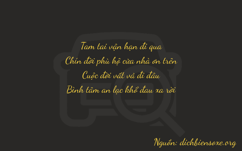Thơ dịch biển số xe 3978