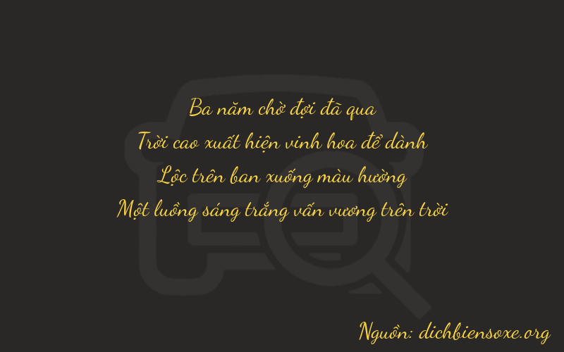 Thơ dịch biển số xe 3981